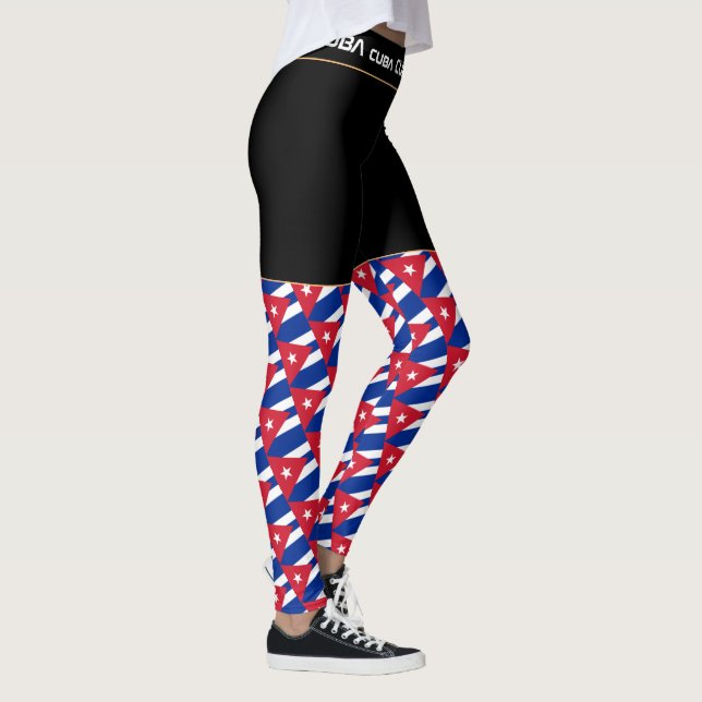 Cuba & Cuban Flag fashion, travel/sport fan Leggings (Right)