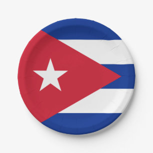 Cuba (Cuban) Flag Paper Plate
