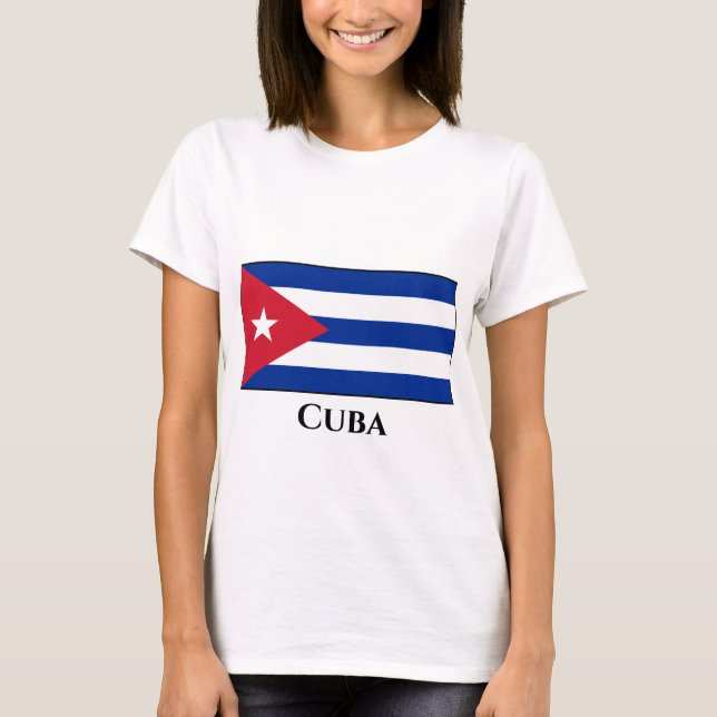 Cuba (Cuban) Flag T-Shirt (Front)