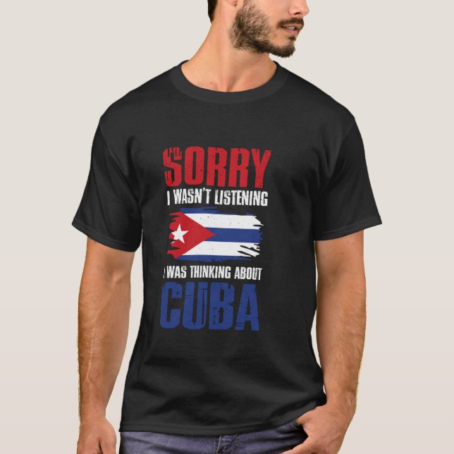 Cuba Cuban Flag T-Shirt (Front)