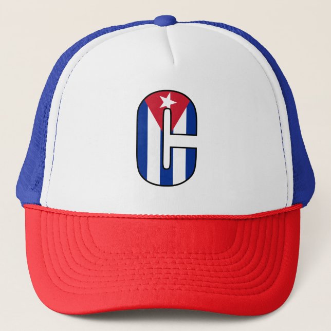 Cuba Cuban Flag Trucker Hat (Front)