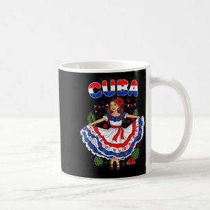 Cuba Cuban Girl Traditional Dress Trocal Flowers Coffee Mug