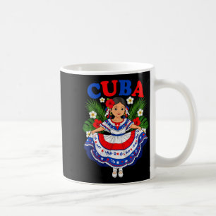 Cuba Cuban Girl Traditional Dress Trocal Flowers Coffee Mug