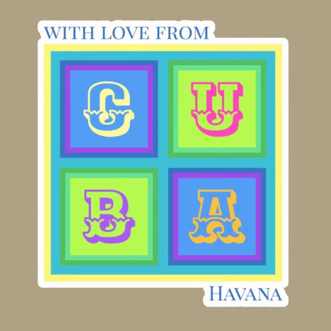 Cuba cuban modern colourful sticker (Creator Uploaded)