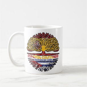 Cuba Cuban Spain Spanish Tree Roots Flag Coffee Mug