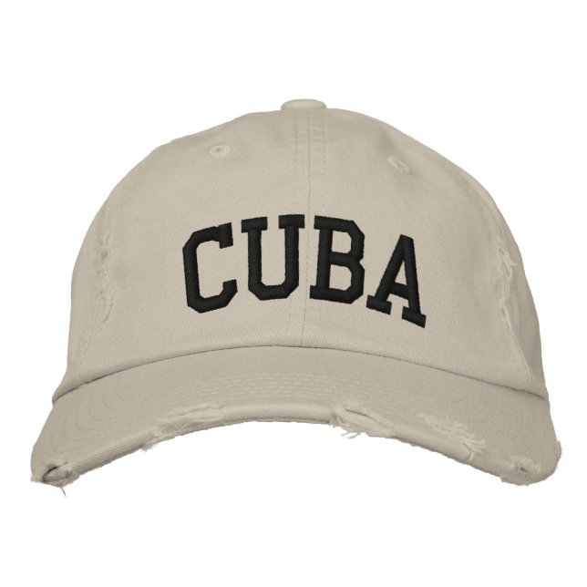 Cuba Embroidered Hat (Front)
