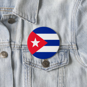 Cuba flag 7.5 cm round badge