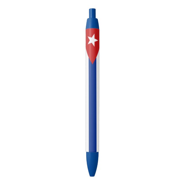 Cuba Flag Black Ink Pen (Front Vertical)