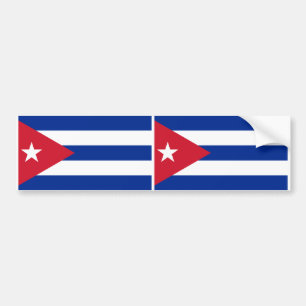 Cuba flag bumper sticker