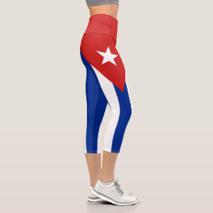 Cuba Flag Capri Leggings
