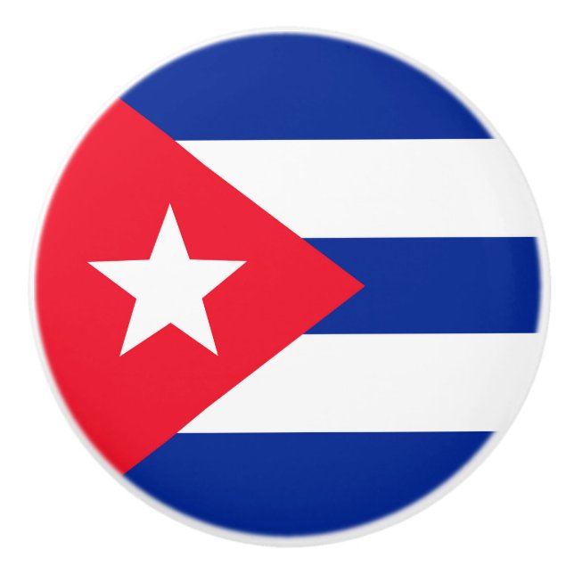 Cuba flag ceramic knob (Front)