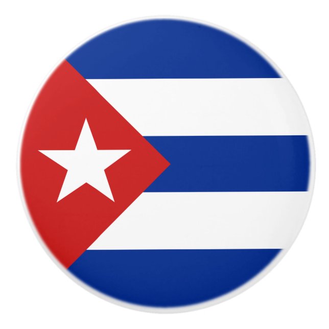 Cuba Flag Ceramic Knob (Front)