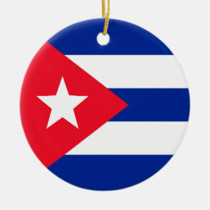 Cuba flag ceramic ornament