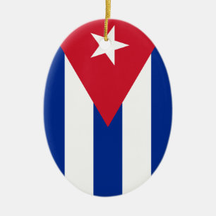 Cuba Flag Ceramic Ornament