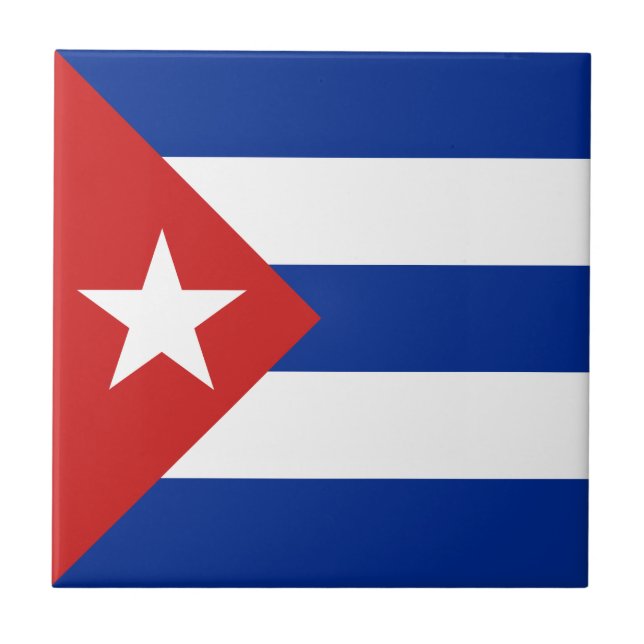 Cuba Flag Ceramic Tile (Front)