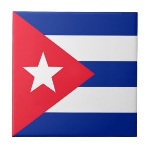 Cuba flag ceramic tile