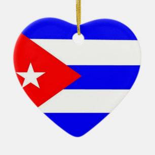 Cuba Flag Ceramic Tree Decoration