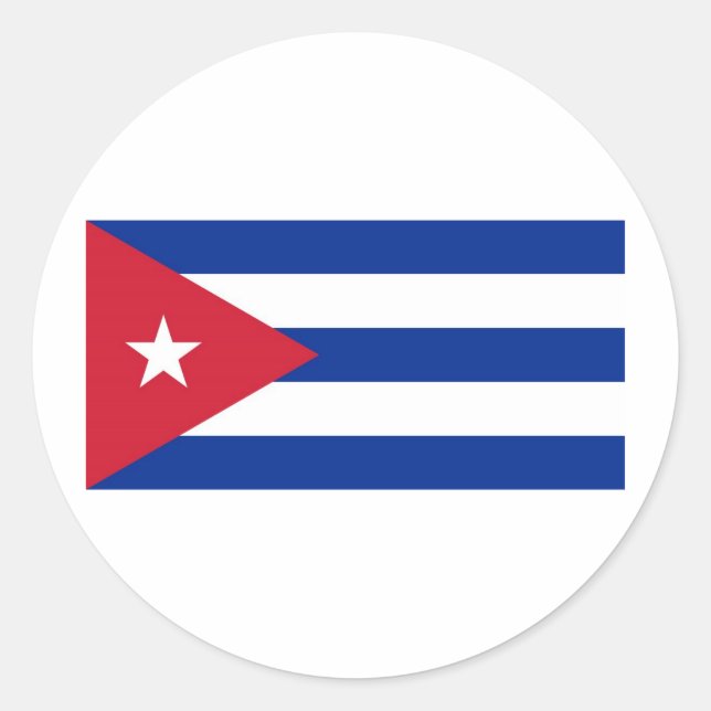 Cuba Flag Classic Round Sticker (Front)