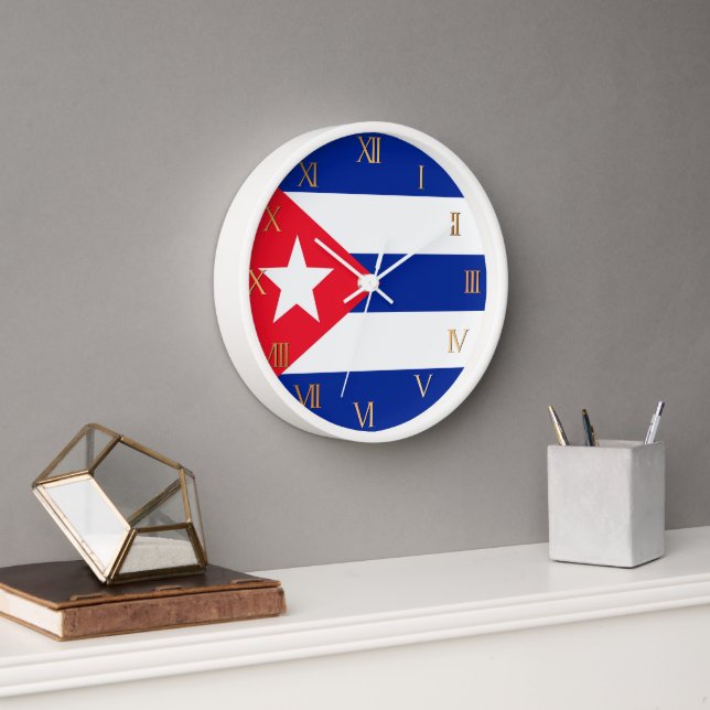 Cuba flag clock (Office)