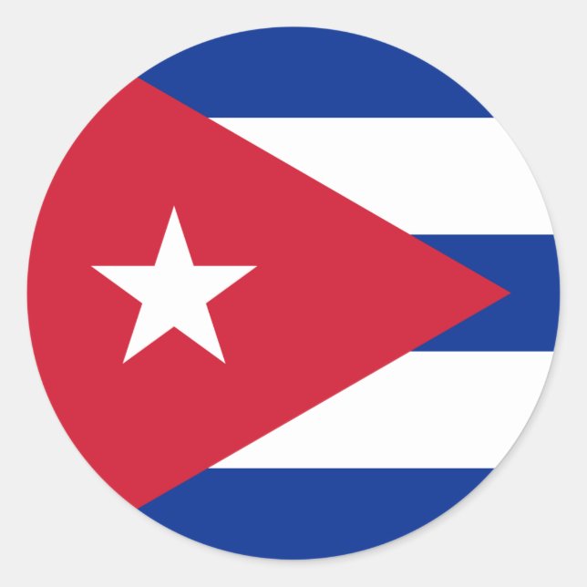 Cuba Flag CU Classic Round Sticker (Front)