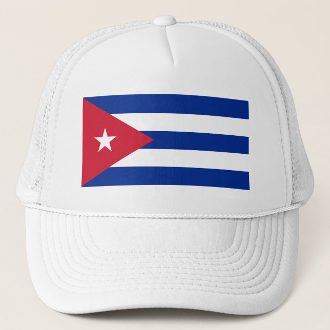Cuba Flag CU Trucker Hat (Front)