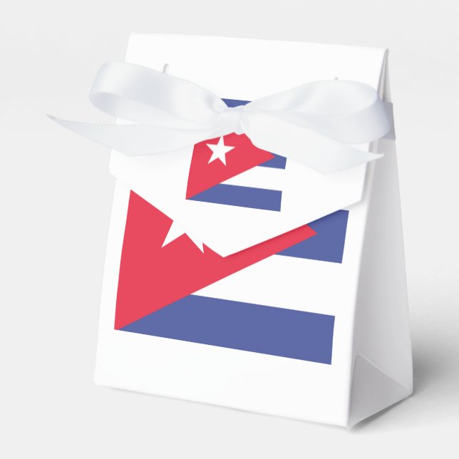 Cuba Flag Emblem Favour Box (Front Side)