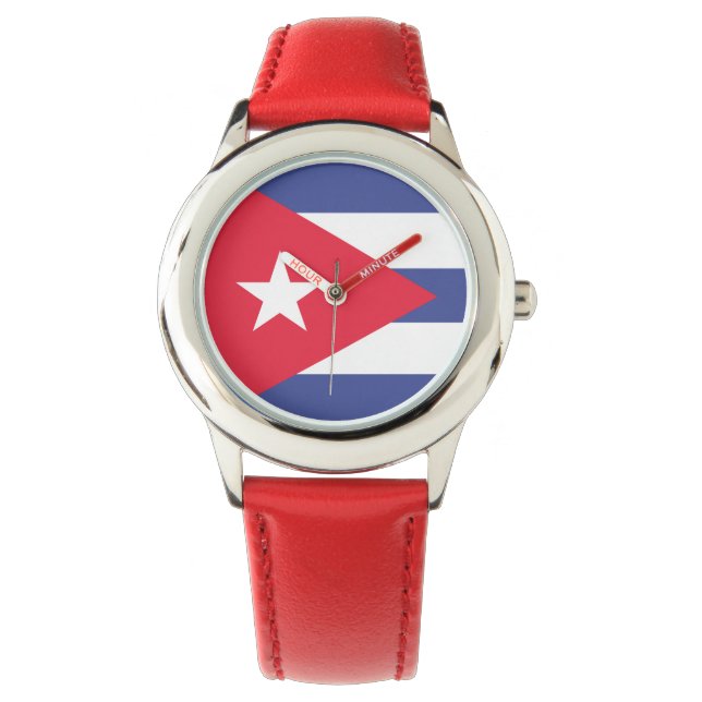 Cuba Flag Emblem Watch (Front)