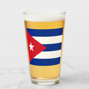 Cuba flag glass