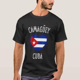 Cuba Flag Heart Camagüey City T-Shirt