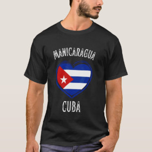 Cuba Flag Heart Manicaragua City T-Shirt
