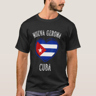Cuba Flag Heart Nueva Gerona City T-Shirt