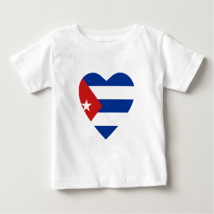 Cuba Flag Heart T-Shirt
