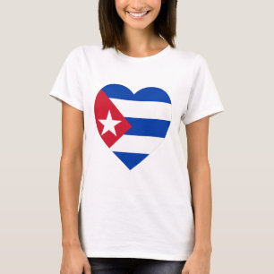 Cuba Flag Heart T-Shirt