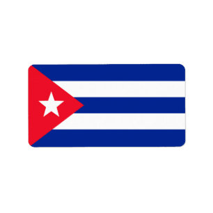 Cuba flag label