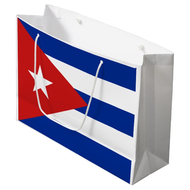Cuba Flag Large Gift Bag (Front Angled)
