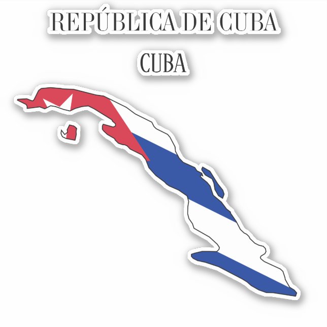 Cuba Flag Map (Front)