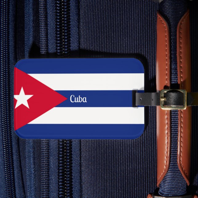 Cuba, Flag of Cuba Luggage Tag (Front Insitu 4)
