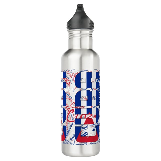 Cuba Flag Patriotic 710 Ml Water Bottle (Right)