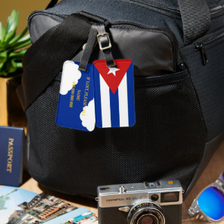 Cuba Flag Patriotic Vacation Luggage Tag
