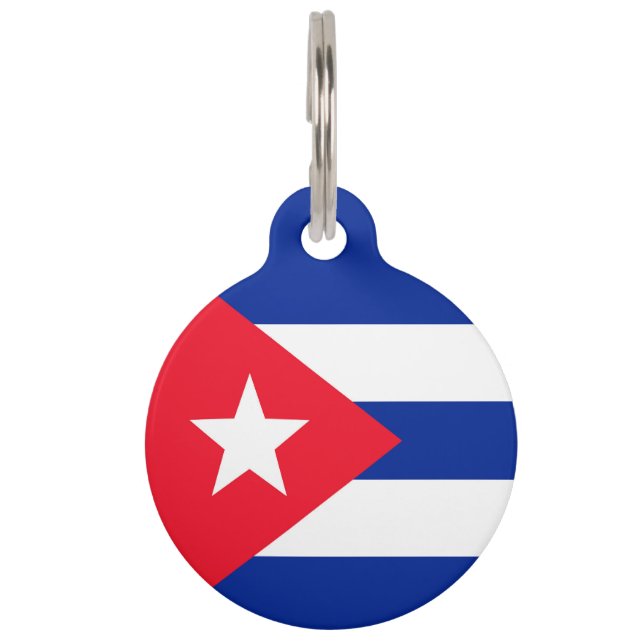 Cuba flag pet tag (Front)