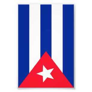 Cuba flag photo print
