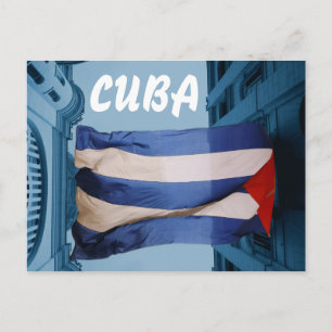 Cuba flag postcard