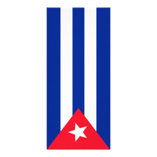 Cuba flag rack card