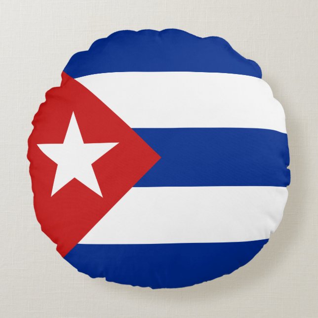 Cuba Flag Round Cushion (Front)