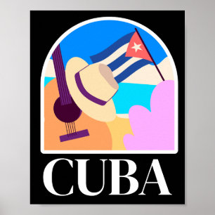 Cuba Flag Salsa Vintage Poster