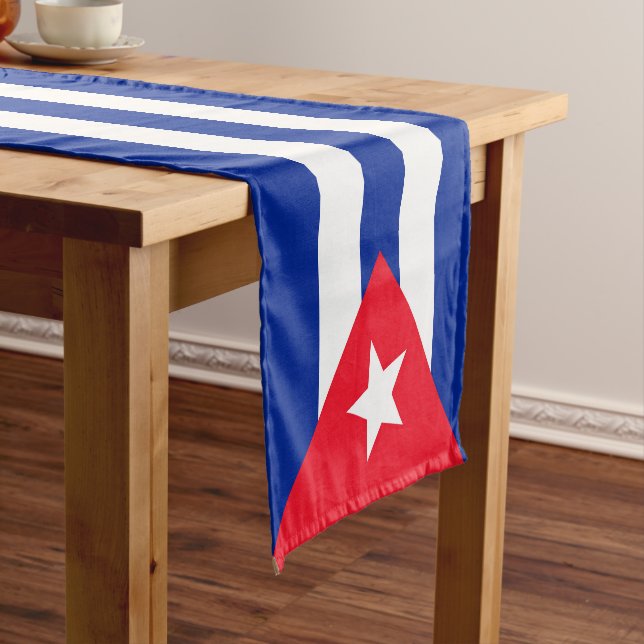 Cuba flag short table runner (In Situ)