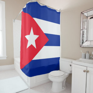 Cuba flag shower curtain