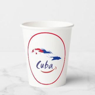 Cuba flag stylish design paper cups