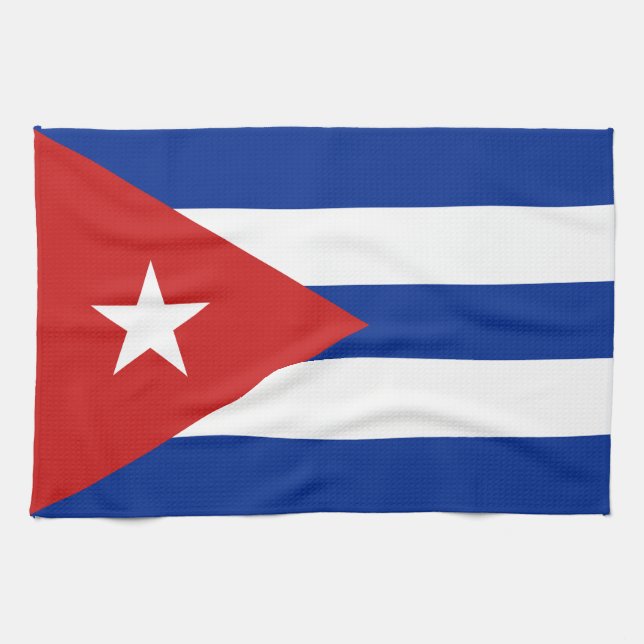 Cuba Flag Tea Towel (Horizontal)