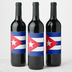 Cuba flag wine label